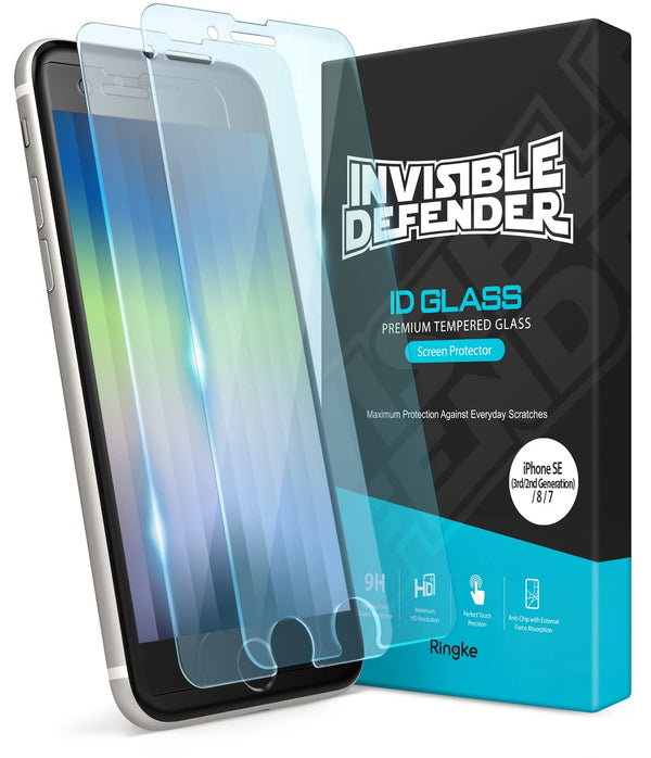 iPhone SE 2020/2022 / iPhone 8/7 Tempered Glass Screen Protector Guard | FULL GLASS 2 Pack