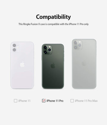 Apple iPhone 11 Pro Back Cover Case | Fusion X - Matte black