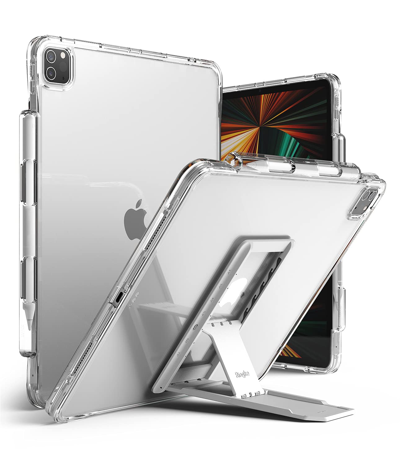 [Combo Pack] iPad Pro 12.9" Clear & Light Gray Case | Fusion Plus with Outstanding