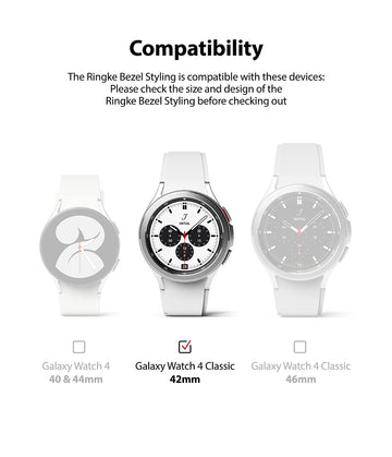 Bezel Styling Compatible with Samsung Galaxy Watch 4 Classic 42mm