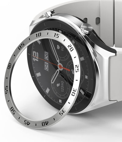 Bezel Styling Compatible with Xiaomi Mi Watch S1 - Silver (46-01)