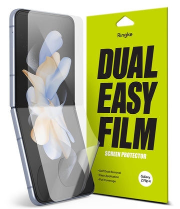 Samsung Galaxy Z Flip 4 Screen Protector Guard | Dual Easy Film - 2 Pack