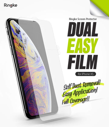 iPhone X/XS Screen Protector Guard | Dual Easy Full 2 Pack