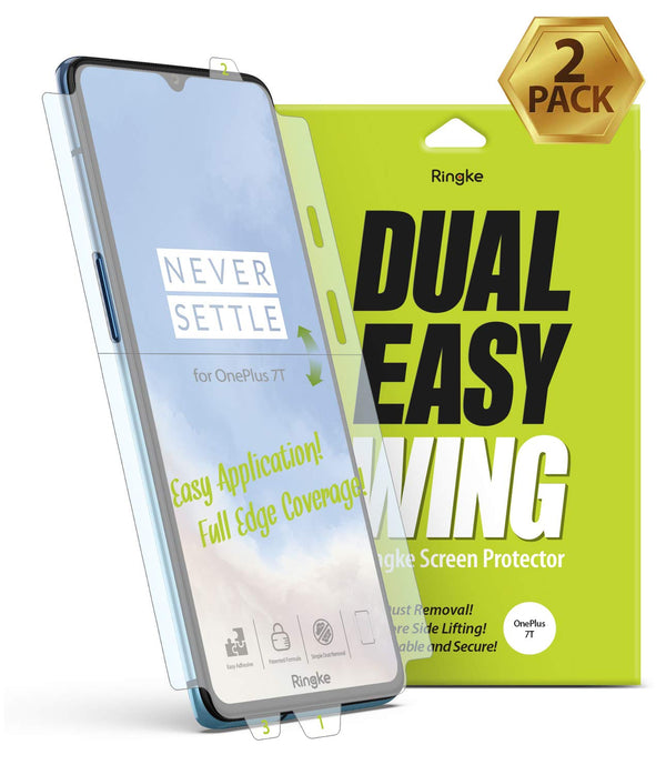 OnePlus 7T Screen Protector Guard | DUAL EASY WING - 2 Pack