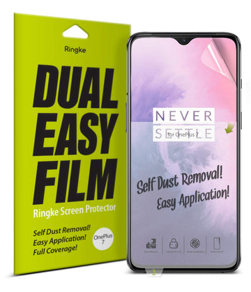 OnePlus 7 / 6T Screen Protector Guard | DUAL EASY FULL - 2 Pack