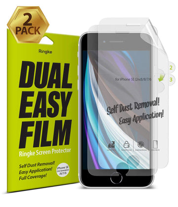 iPhone 6/7/8 Tempered Glass Screen Protector Guard | Dual Easy Full 2 Pack