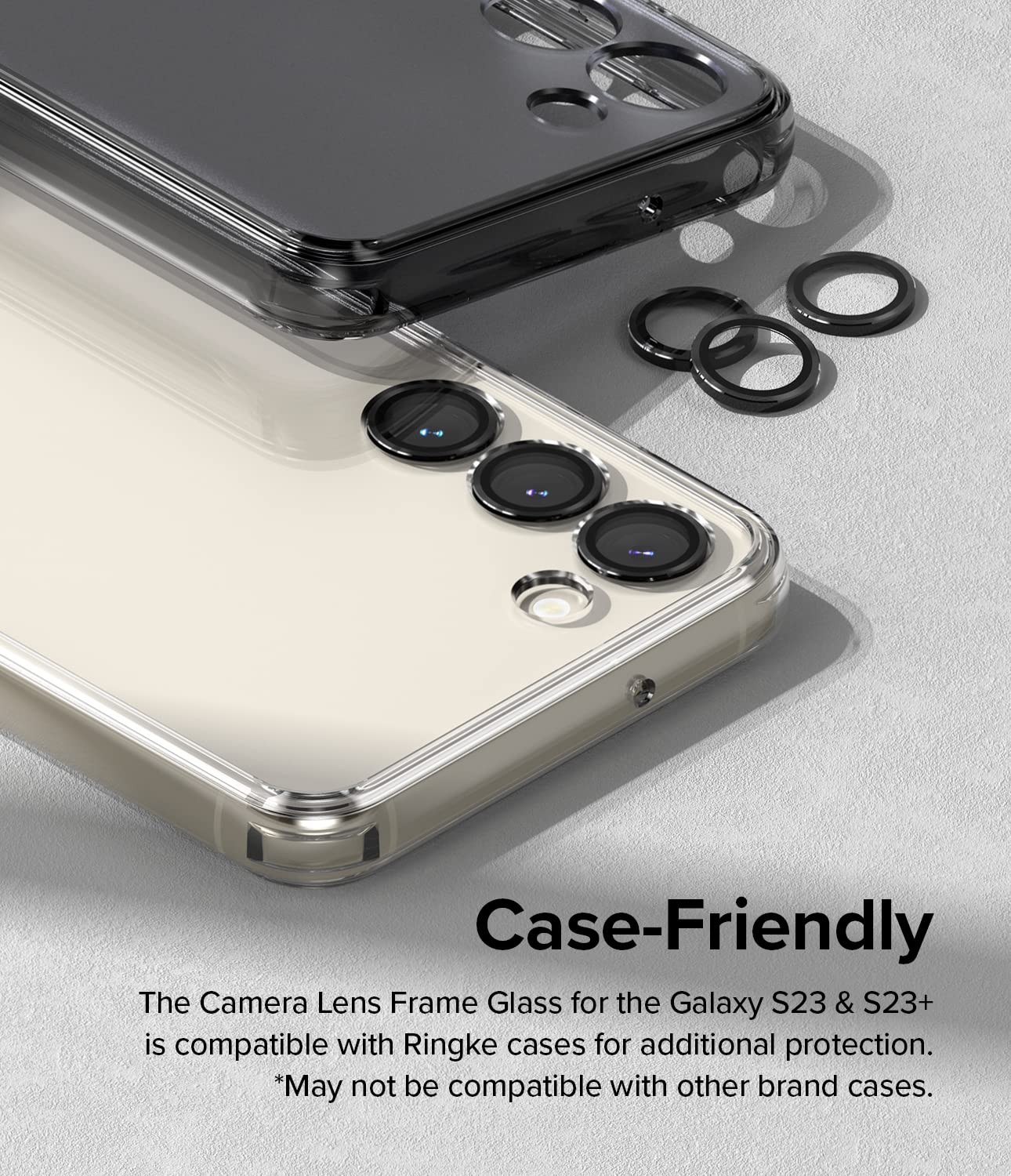 Samsung Galaxy S23 Ultra 5G Camera Lens Frame Glass - Black